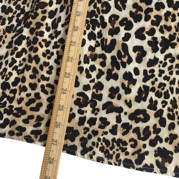 See And Be Seen Shirt Womens Medium Leopard Floral Embroidered Boho Tunic T2971 - Picture 5 of 15